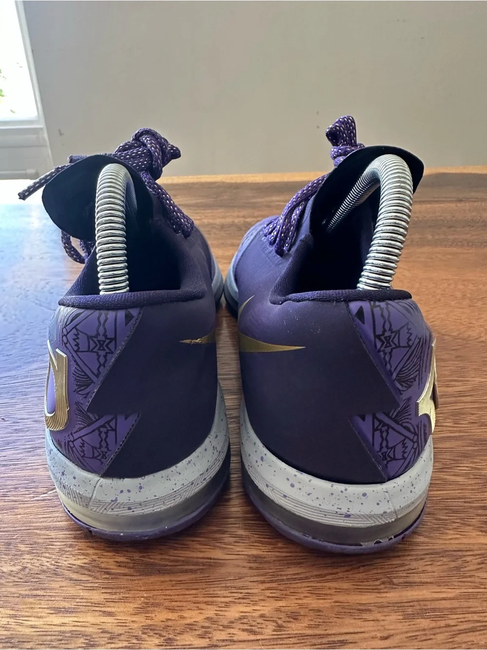 Nike KD 6 BHM Black History Month Purple Gold 599477-501 Boys Youth Sz 5.5Y